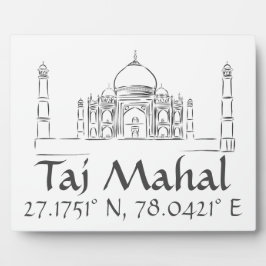 Taj Mahal Latitude Longitude Fotoplatte