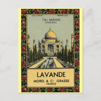 Taj Mahal Lavendel Postkarte