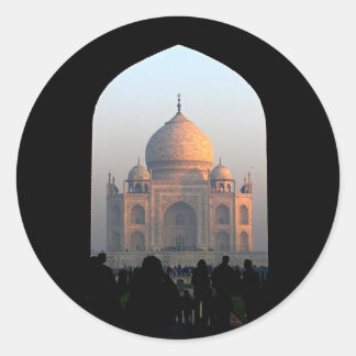 Taj Mahal Light of Dawn India Architecture Foto Runder Aufkleber