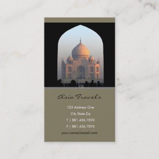 Taj Mahal Light of Dawn India Architecture Foto Visitenkarte