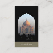 Taj Mahal Light of Dawn India Architecture Foto Visitenkarte (Rückseite)