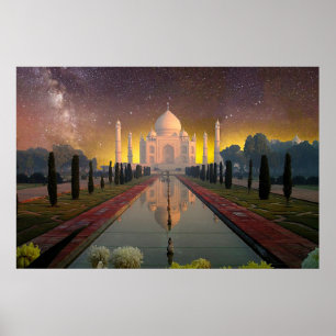 Taj Mahal Mausoleum Indien Poster