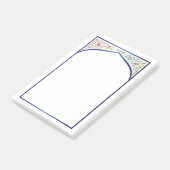 Taj Mahal mit Blumen Post-it Klebezettel (angewinkelt)