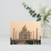 Taj Mahal mit Menschen Postkarte (Stehend Vorderseite)