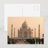 Taj Mahal mit Menschen Postkarte (Vorne/Hinten)