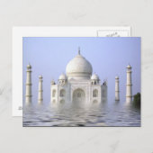 Taj-Mahal mit Wasser Postkarte (Vorne/Hinten)