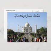 taj mahal people grüße postkarte (Vorne/Hinten)