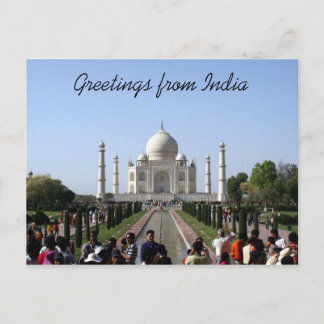 taj mahal people grüße postkarte