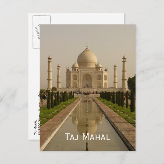 Taj Mahal Postcard Postkarte (Vorne/Hinten)