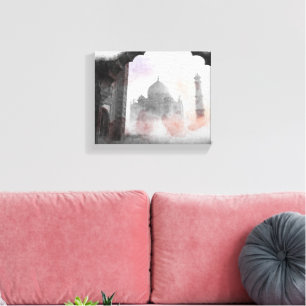 Taj Mahal Postcard Vintage Travel Leinwanddruck