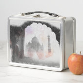 Taj Mahal Postcard Vintage Travel Metall Brotdose (Beispiel)