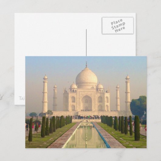 Taj Mahal Postkarte (Vorne/Hinten)