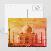 Taj Mahal Postkarte (Vorne/Hinten)