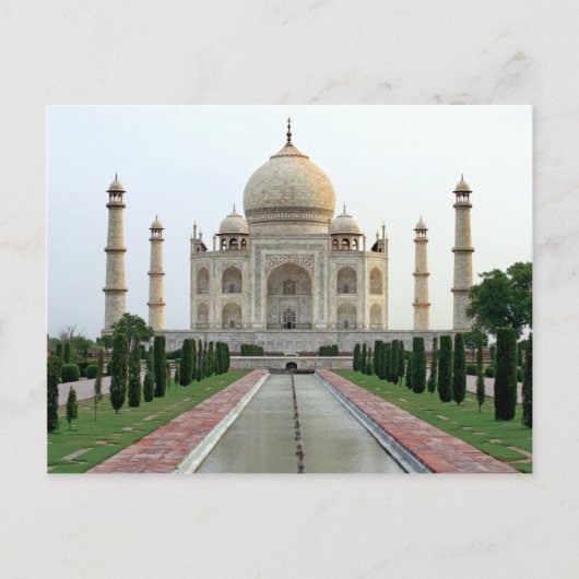 Taj Mahal Postkarte (Vorderseite)