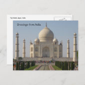 taj mahal postkarte (Vorne/Hinten)