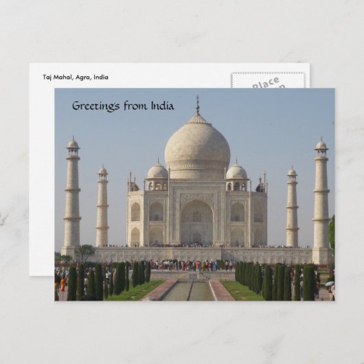 taj mahal postkarte (Vorne/Hinten)