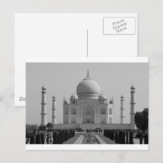Taj Mahal Postkarte (Vorne/Hinten)