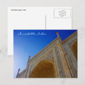 Taj-Mahal Postkarte (Vorne/Hinten)