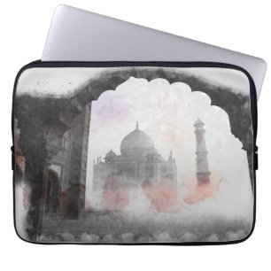 Taj Mahal Postkarte Vintage Reise Laptopschutzhülle