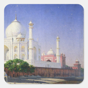 Taj Mahal Quadratischer Aufkleber