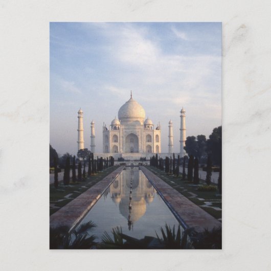 Taj Mahal Reflection in Agra, Uttar Pradesh, Indie Postkarte (Vorderseite)