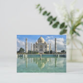 Taj Mahal reflektiert Wasser Postkarte (Stehend Vorderseite)