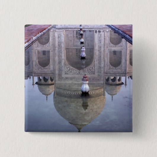Taj Mahal Reflexion, Agra, Uttar Pradesh, Button (Vorderseite)