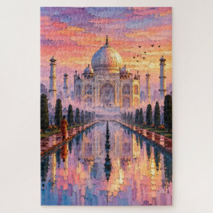 Taj Mahal Rosa Dämmerung Puzzle
