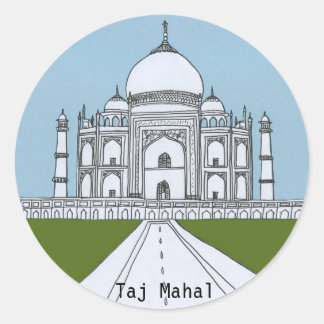Taj Mahal Runder Aufkleber