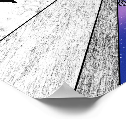 Taj Mahal Seven Wonders illustration Poster (Ecke)