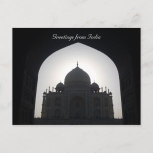 taj mahal shadow postkarte