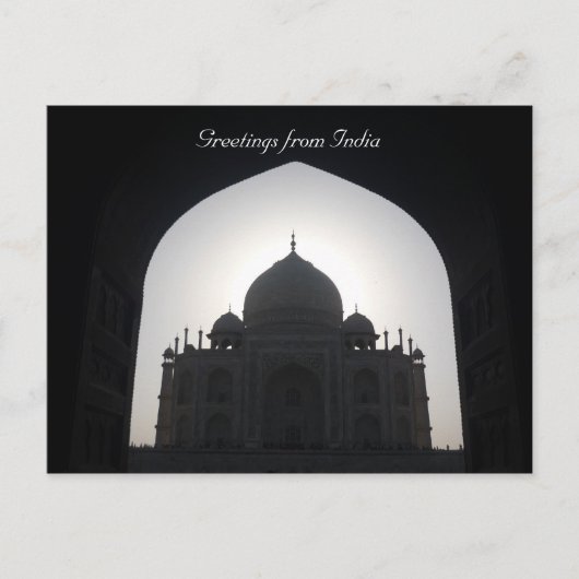 taj mahal shadow postkarte (Vorderseite)