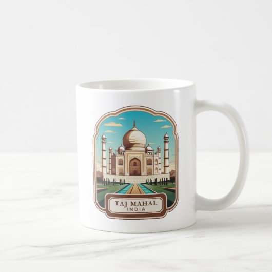 Taj Mahal Souvenir Vintag India Kaffeetasse (Rechts)