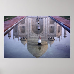 Taj Mahal Spiegelung, Agra, Uttar Pradesh, Poster