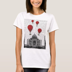 Taj Mahal und glühende Luft-Ballone T-Shirt