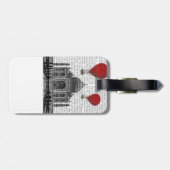 Taj Mahal und Red Hot Air Balloons Gepäckanhänger (Rückseite horizontal)