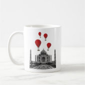 Taj Mahal und Red Hot Air Balloons Kaffeetasse (Links)