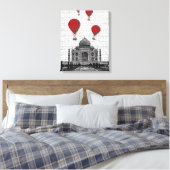 Taj Mahal und Red Hot Air Balloons Leinwanddruck (Insitu (Schlafzimmer))
