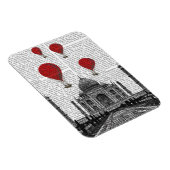 Taj Mahal und Red Hot Air Balloons Magnet (Rechte Seite)