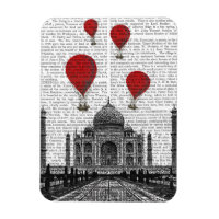 Taj Mahal und Red Hot Air Balloons