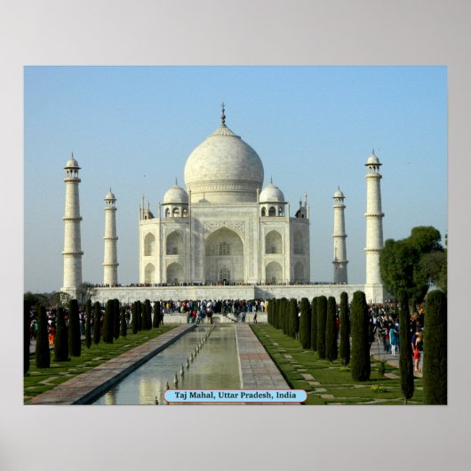 Taj Mahal, Uttar Pradesh, Indien Poster (Vorne)