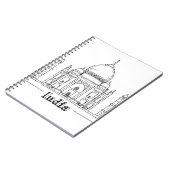 Taj Mahal Vacation Zeichnend Urlaub Kunst Reisen Notizblock (Linke Seite)