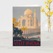 Taj Mahal vertikaler Gruß-Karten-vertikaler Gruß Karte (Gelbe Blume)