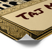 Taj Mahal Vintage-Design Poster (Ecke)