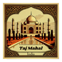 Taj Mahal Vintage Quadrat