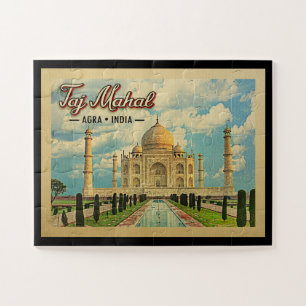 Taj Mahal Vintage Travel Indien Puzzle