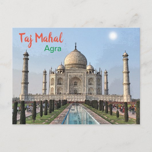 Taj Mahal von India Postcard Postkarte (Vorderseite)