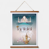 Taj Mahal Wandteppich Mit Holzrahmen (Vorderseite)