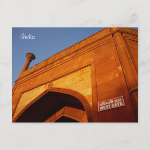 taj mahal West gate Postkarte