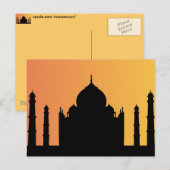 Taj Majal Postkarte (Vorne/Hinten)
